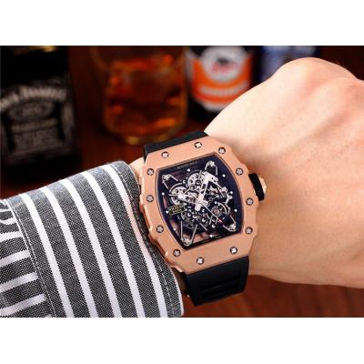 Replica RM35-01 A21j Automatic Movement Mens Watch Skeleton Dial Rubber Strap A E28