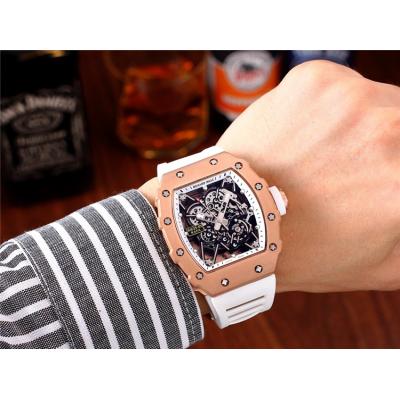 Replica RM35-01 A21j Automatic Movement Mens Watch Skeleton Dial Rubber Strap A E28