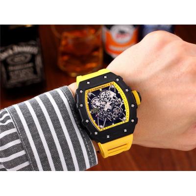 Replica RM35-01 A21j Automatic Movement Mens Watch Skeleton Dial Rubber Strap B E28