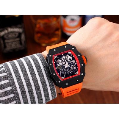 Replica RM35-01 A21j Automatic Movement Mens Watch Skeleton Dial Rubber Strap B E28