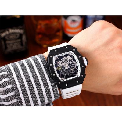 Replica RM35-01 A21j Automatic Movement Mens Watch Skeleton Dial Rubber Strap B E28