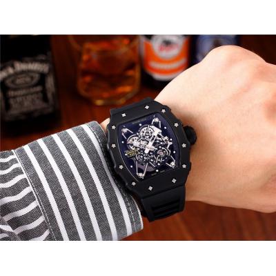 Replica RM35-01 A21j Automatic Movement Mens Watch Skeleton Dial Rubber Strap B E28