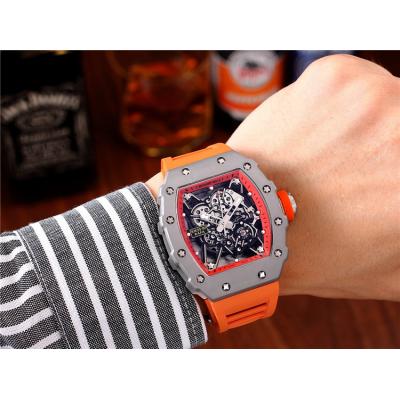 Replica RM35-01 A21j Automatic Movement Mens Watch Skeleton Dial Rubber Strap C E28