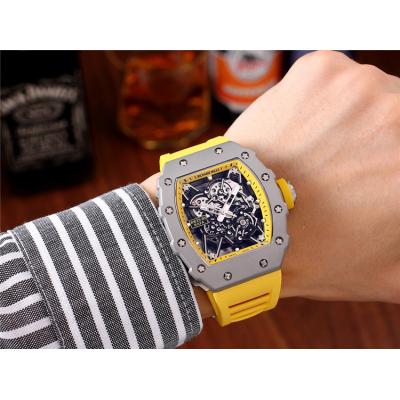 Replica RM35-01 A21j Automatic Movement Mens Watch Skeleton Dial Rubber Strap C E28