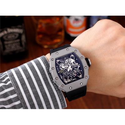 Replica RM35-01 A21j Automatic Movement Mens Watch Skeleton Dial Rubber Strap C E28