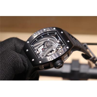 Replica RM052-2 Japan Miyota 8215 Automatic Movement Mens Watch Skeleton Dial Rubber Strap E47