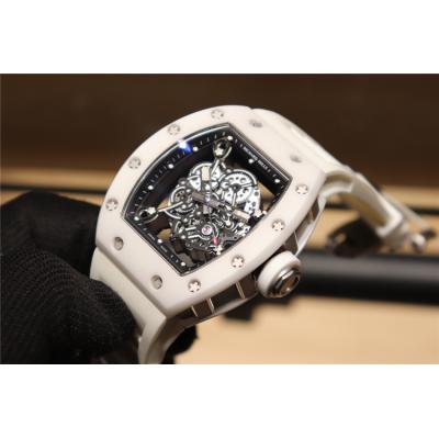 Replica RM055 A21j Automatic Movement Mens Watch Skeleton Dial Rubber Strap E52