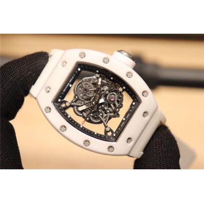 Replica RM055 A21j Automatic Movement Mens Watch Skeleton Dial Rubber Strap E52