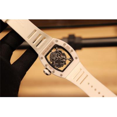 Replica RM055 A21j Automatic Movement Mens Watch Skeleton Dial Rubber Strap E52