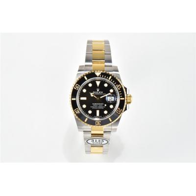 Submariner 116613 VR3135 Automatic Mens Watch Best Edition Clean Two Tone YG Ceramic Bezel Black Dial 904L SS Bracelet