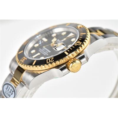 Submariner 116613 VR3135 Automatic Mens Watch Best Edition Clean Two Tone YG Ceramic Bezel Black Dial 904L SS Bracelet