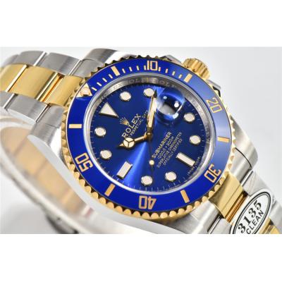 Submariner 116613 VR31355 Automatic Mens Watch Best Editio Clean Two Tone YG Ceramic Bezel Blue Dial 904L SS Bracelet