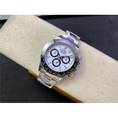 BTF Daytona Panda 116500 SA4130 Automatic Chronograph Mens Watch Ceramics Bezel White Dial 904L SS Bracelet Best Edition