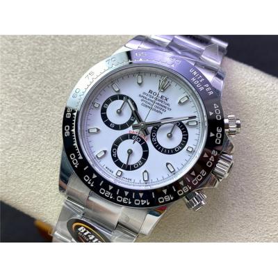 BTF Daytona Panda 116500 SA4130 Automatic Chronograph Mens Watch Ceramics Bezel White Dial 904L SS Bracelet Best Edition