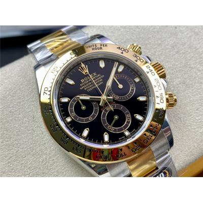 Daytona 116503 SA4130 Automatic Chronograph Mens Watch Best Edition BTF Two Tone YG Black Dial 904L SS Bracelet CHS