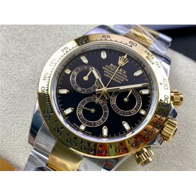 Daytona 116503 SA4130 Automatic Chronograph Mens Watch Best Edition BTF Two Tone YG Black Dial 904L SS Bracelet CHS