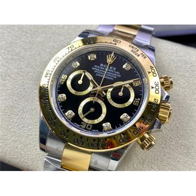 Daytona 116503 SA4130 Automatic Chronograph Mens Watch Best Edition BTF Two Tone YG Black Dial 904L SS Bracelet CHS