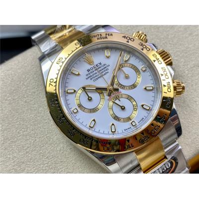 Daytona 116503 SA4130 Automatic Chronograph Mens Watch Best Edition BTF Two Tone YG White Dial 904L SS Bracelet CHS