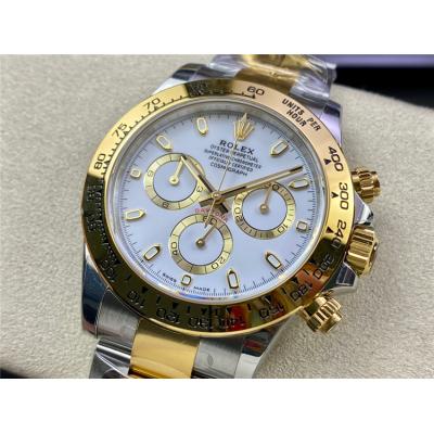 Daytona 116503 SA4130 Automatic Chronograph Mens Watch Best Edition BTF Two Tone YG White Dial 904L SS Bracelet CHS