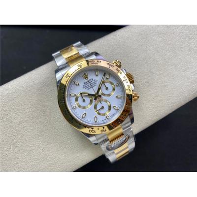 Daytona 116503 SA4130 Automatic Chronograph Mens Watch Best Edition BTF Two Tone YG White Dial 904L SS Bracelet CHS