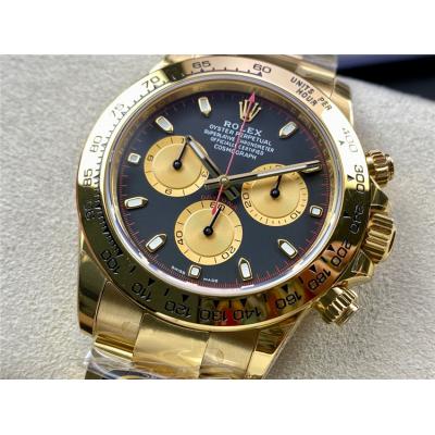 Daytona 116508 SA4130 Automatic Chronograph Mens Watch Best Edition BTF YG Black Gold Dial 904L SS Bracelet CHS