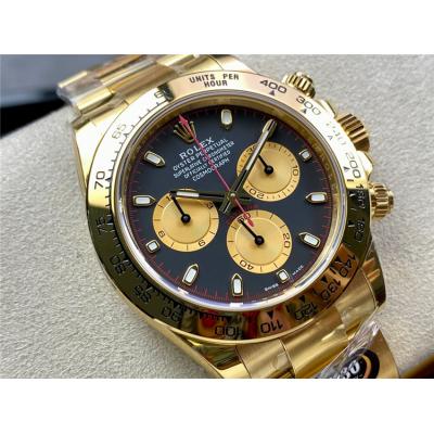 Daytona 116508 SA4130 Automatic Chronograph Mens Watch Best Edition BTF YG Black Gold Dial 904L SS Bracelet CHS