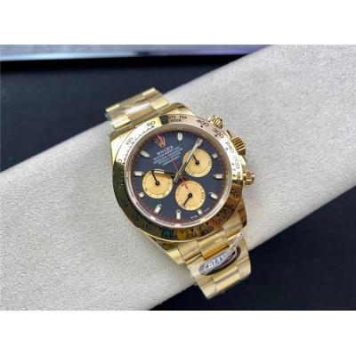 Daytona 116508 SA4130 Automatic Chronograph Mens Watch Best Edition BTF YG Black Gold Dial 904L SS Bracelet CHS