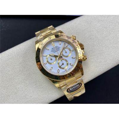 Daytona 116508 SA4130 Automatic Chronograph Mens Watch Best Edition BTF YG White Dial 904L SS Bracelet CHS