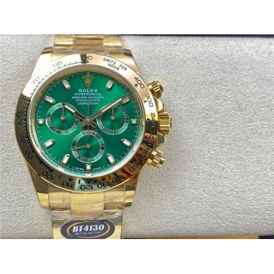 Daytona 116508 SA4130 Automatic Chronograph Mens Watch Best Edition BTF YG Green Dial 904L SS Bracelet CHS