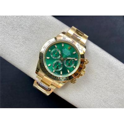 Daytona 116508 SA4130 Automatic Chronograph Mens Watch Best Edition BTF YG Green Dial 904L SS Bracelet CHS