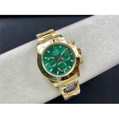 Daytona 116508 SA4130 Automatic Chronograph Mens Watch Best Edition BTF YG Green Dial 904L SS Bracelet CHS