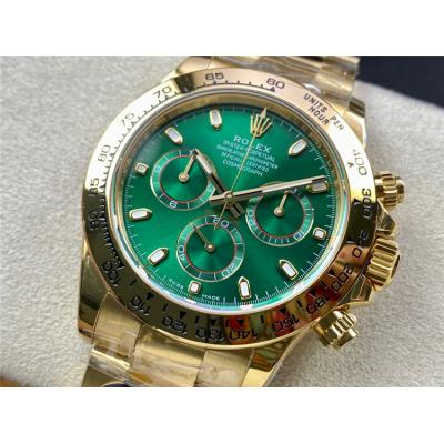 Daytona 116508 SA4130 Automatic Chronograph Mens Watch Best Edition BTF YG Green Dial 904L SS Bracelet CHS