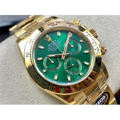 Daytona 116508 SA4130 Automatic Chronograph Mens Watch Best Edition BTF YG Green Dial 904L SS Bracelet CHS