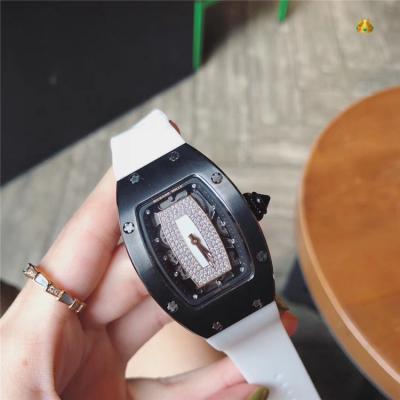 Replica RM007-1 A21j Automatic Movement Womens Watch Diamonds Dial Rubber Strap C E57