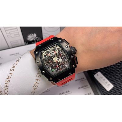 Replica RM11-03 A21j Automatic Movement Mens Watch Skeleton Dial Rubber Strap E61