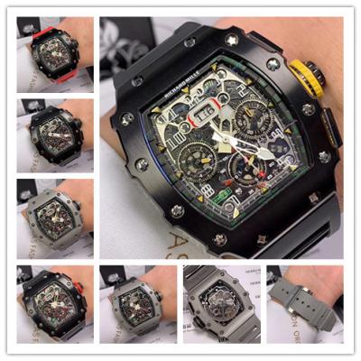 Replica RM11-03 A21j Automatic Movement Mens Watch Skeleton Dial Rubber Strap E61