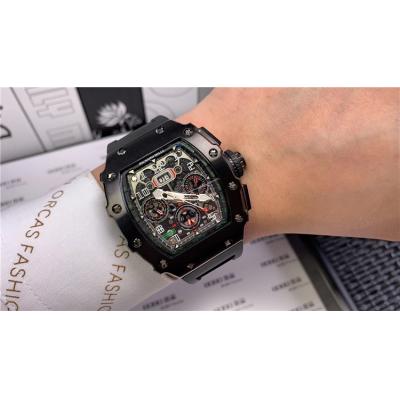 Replica RM11-03 A21j Automatic Movement Mens Watch Skeleton Dial Rubber Strap E61