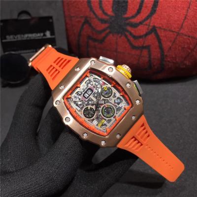 Replica RM11-03RG A21j Automatic Movement Mens Watch Skeleton Dial Rubber Strap A E64