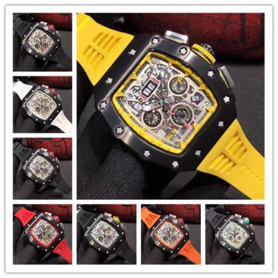 Replica RM11-03RG A21j Automatic Movement Mens Watch Skeleton Dial Rubber Strap B E64