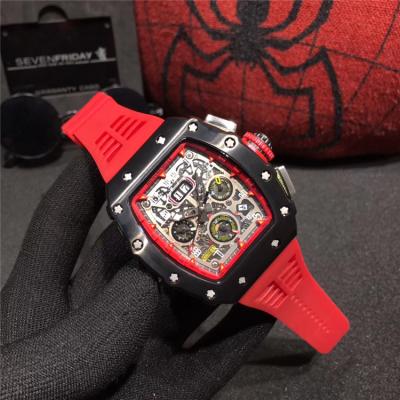 Replica RM11-03RG A21j Automatic Movement Mens Watch Skeleton Dial Rubber Strap B E64