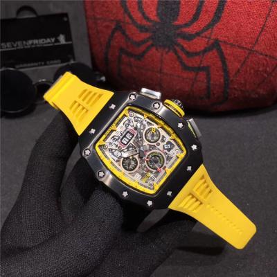 Replica RM11-03RG A21j Automatic Movement Mens Watch Skeleton Dial Rubber Strap B E64