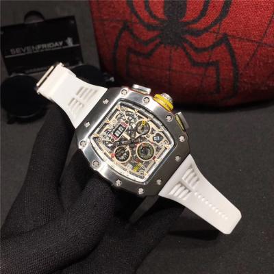 Replica RM11-03RG A21j Automatic Movement Mens Watch Skeleton Dial Rubber Strap C E64