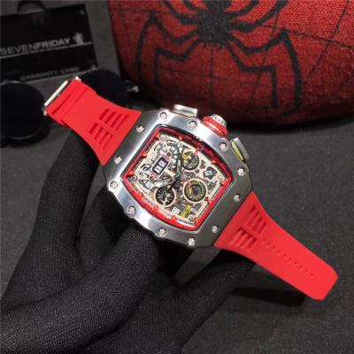 Replica RM11-03RG A21j Automatic Movement Mens Watch Skeleton Dial Rubber Strap C E64