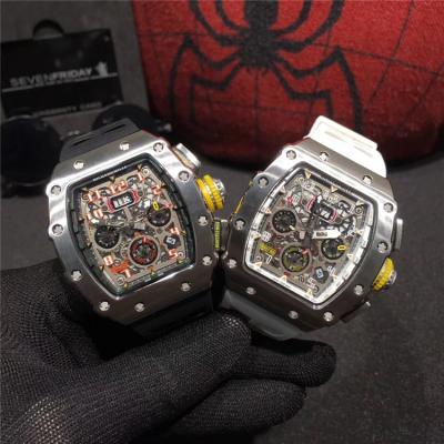 Replica RM11-03RG A21j Automatic Movement Mens Watch Skeleton Dial Rubber Strap C E64