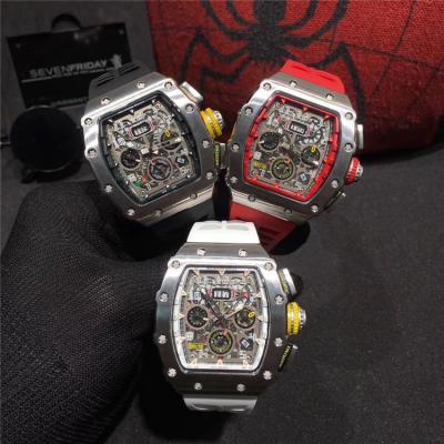 Replica RM11-03RG A21j Automatic Movement Mens Watch Skeleton Dial Rubber Strap C E64