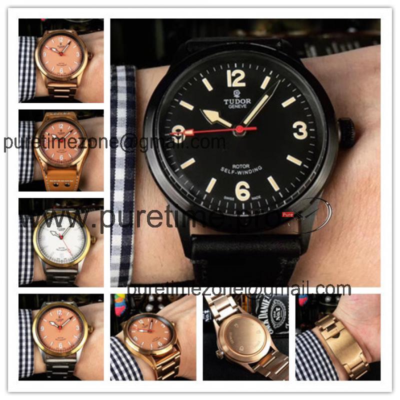 Replica Heritage Ranger A21j Automatic Movement Mens Watch Black Dial Leather Strap E04