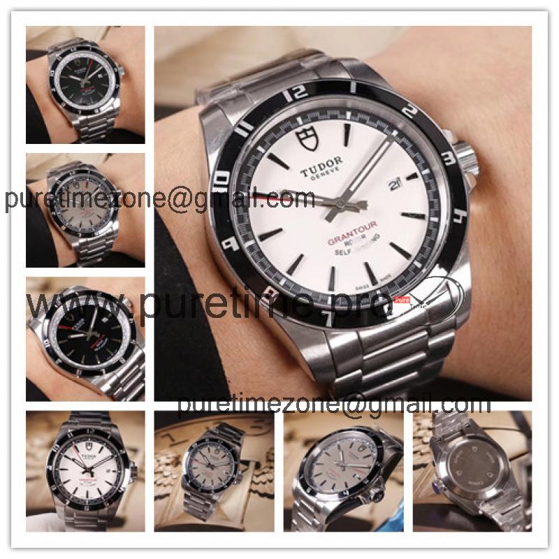 Replica Grantour Japan Miyota 8215 Automatic Movement Mens Watch White Dial Stainless Steel E20