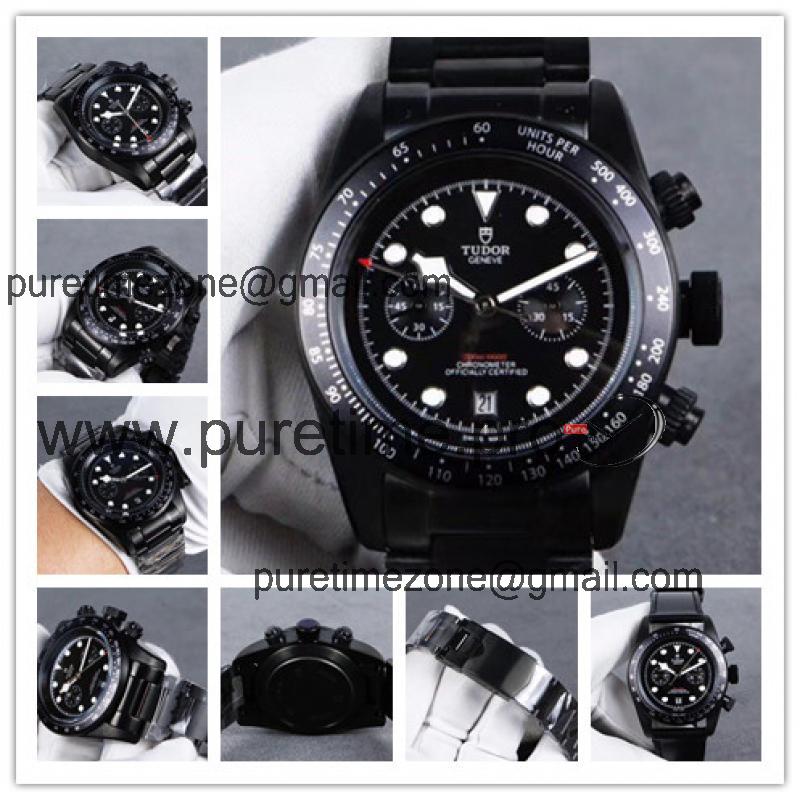 Replica Grantour A2813 Automatic Movement Mens Watch Black Dial PVD Steel A E25