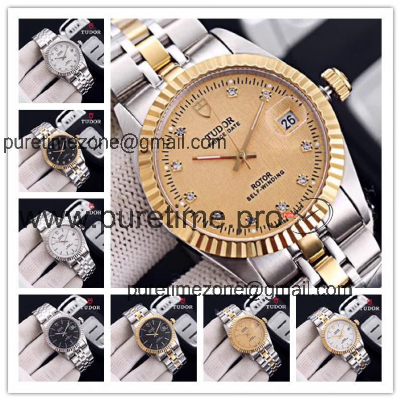 Replica Heritage Advisor A21j Automatic Movement Mens/Womens Watch Gold Dial Two Tone Yellow Gold E37