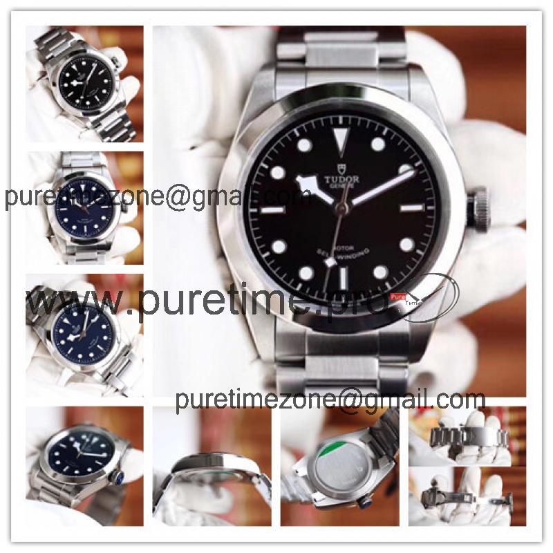 Replica Black Bye A2824 Automatic Movement Mens Watch Black Dial Stainless Steel E38